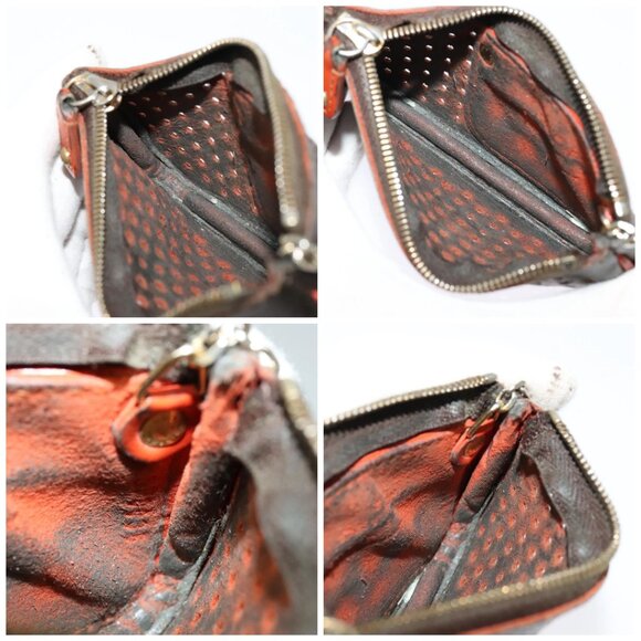 LOUIS VUITTON Monogram Perfo Pochette Cles Coin Purse Orange M95222 Auth - Picture 16 of 16